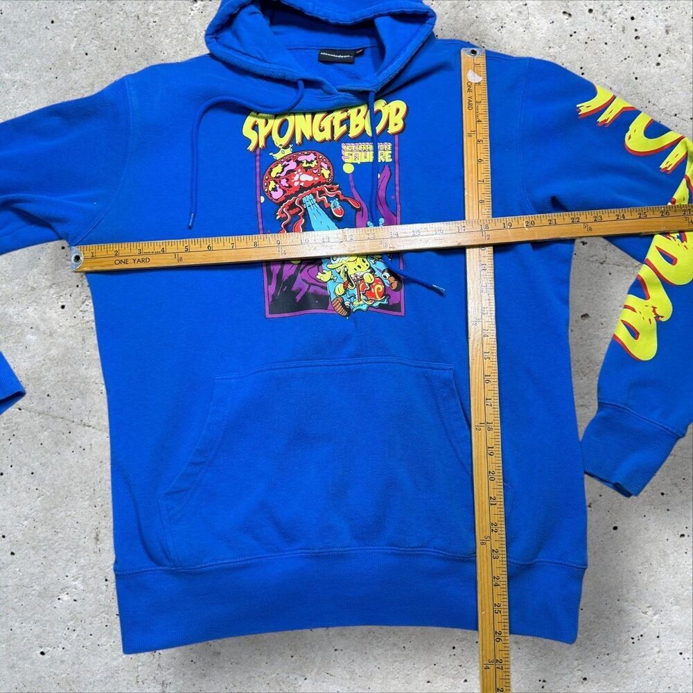 Spongebob Squarepants Nickelodeon Hoodie Mens Medium Not Afraid To Be Square - Picture 9 of 11